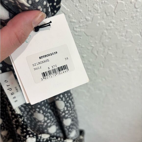 NWT Sandro Roxane Faux Wrap Polka Dot Dress Size 36 / Small - Picture 5 of 6